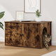 Vidaxl Cat House Smoked Oak 85 x 55 x 50 cm Eng...
