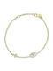 CHrysolithos Kids Bracelet from Gold-plated Silver with Evil Eye & Σταυρό