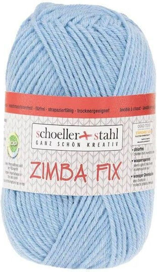 Fir De Tricotat 80% Din Lână Aspect Rustic Pentru Tricotat Croșetat Grosime Medie 50g 87m Zimba Fix Scholler Albastru Azur 90138-33