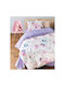 Kentia Sheet Set Single Cotton White, Pink, Lilac, Veraman, Petrol 160x270cm 3pcs