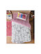 Kentia Σετ Σεντόνια Μονά Βαμβακερά White, Grey, Black, Magenta 160x270cm 3τμχ