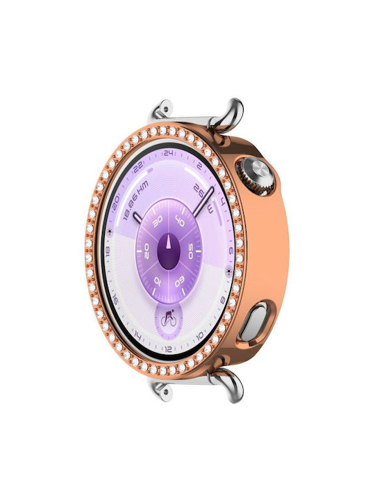 Plastic Case with Glass in Rose Gold color for Huawei Watch GT 6 41mm