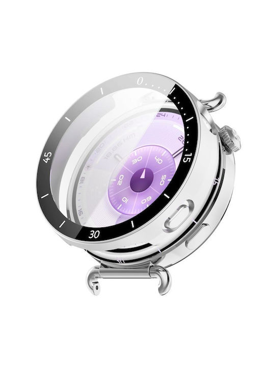 Plastikhülle mit Glas in Weiß Farbe für Huawei Watch GT 6 41mm