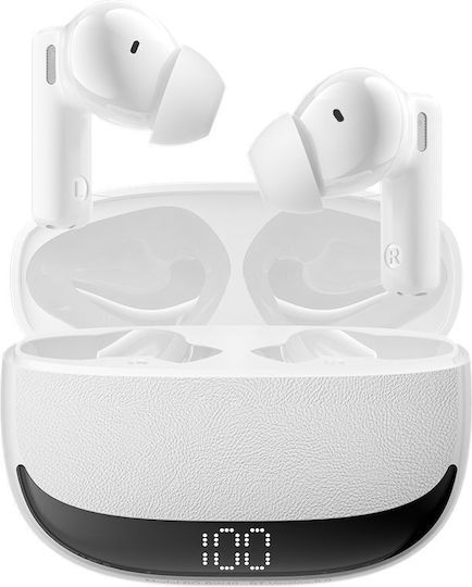 BWOO BW40 In ear Bluetooth хендсфри Слушалки с Кутийка за Зареждане Бял