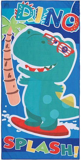 Beauty Home Double-Sided Kids' Beach Towel Art 2263 Blue Microfiber Not Cotton
