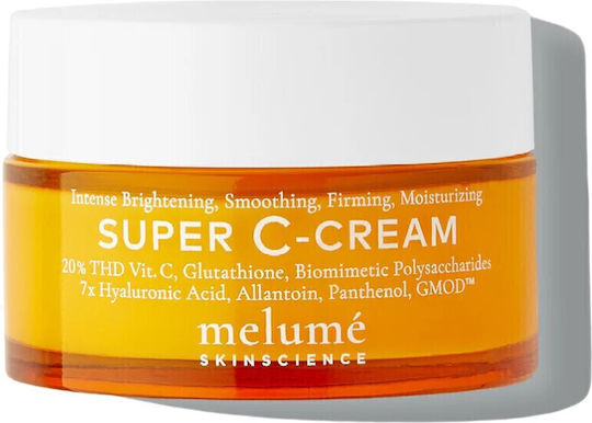 Melume Skinscience Super C-Cream Cremă de Față pentru Hidratare, Tonifiere și Strălucire cu Acid Hialuronic și Vitamina C 50ml