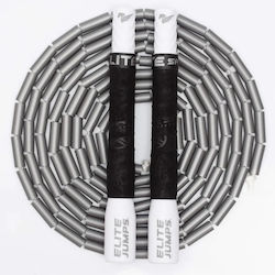 Freestyle Beaded Jump Rope Long Handles White Elite Jumps