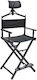 Salon Tech Chair for Makeup with Adjustable Height Black