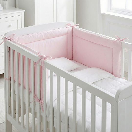 Natalino Bebelino Crib Bumpers Classic Inside Pink 38x190cm