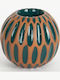 Set of Candle Holders Ceramic suitable for Tealights in Orange Color 9.3x8.4x9.3cm 8pcs