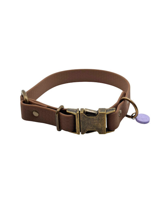 Κολάρο Σκύλου Hexa Brown Urban Ρυθμιζόμενο Περιλαίμιο Bailu M 30 45 Πλάτος 2cm Kafe