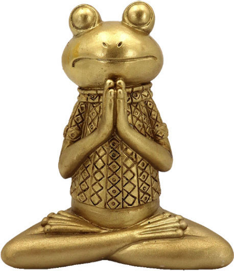 InTheBox Декоративен Жаба от Полирезин Yoga Frogie 6 12см 1бр