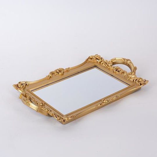 Tavă Decorativă Plastic cu oglindă 33.5x19x2cm 4buc