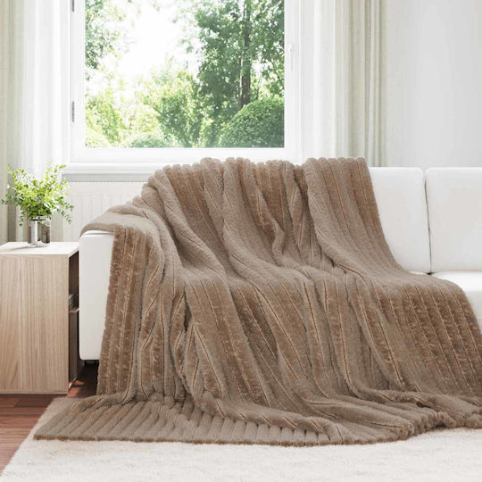 vidaXL Pătură Fleece King Size 270x240 cm Camelopardal