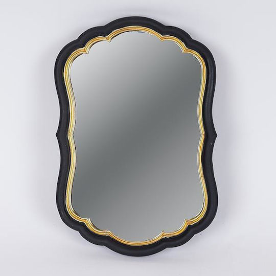 Wall Mirror Oval with Black Frame 34.5x23.2cm 2pcs