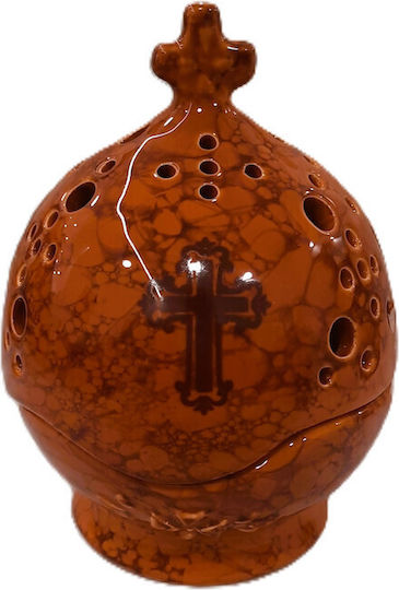 Clay Pomegranate Vigil Oil Lamp Terracotta Height 16cm Diameter 11cm
