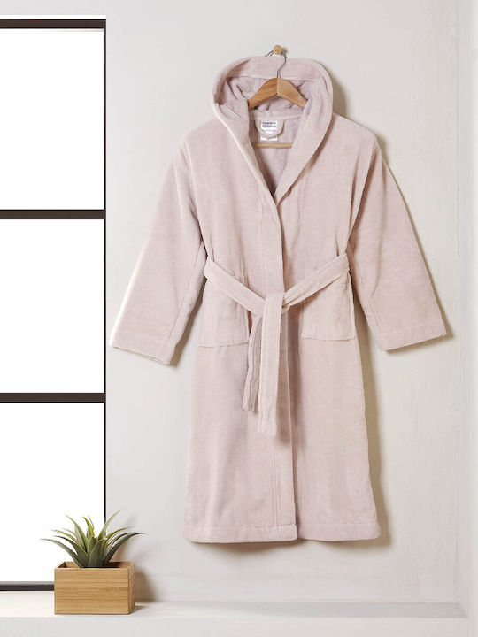 Cannon Bathrobe with Hood Powder Pink 300gr/m²