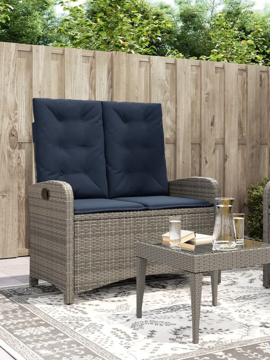 Rattan Gartenbank mit Kissen 105x59x93cm