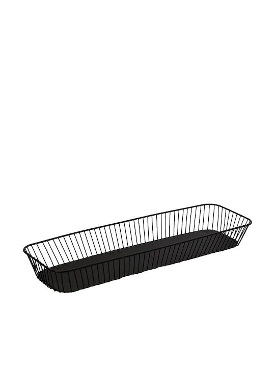 Espiel Set of Decorative Baskets Straw Black 53x16x6.5cm 2pcs