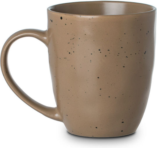 Estia Earth Dot Κούπα από Πορσελάνη Καφέ 440ml