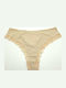 Damen Zeichenfolge mit Spitze Beige