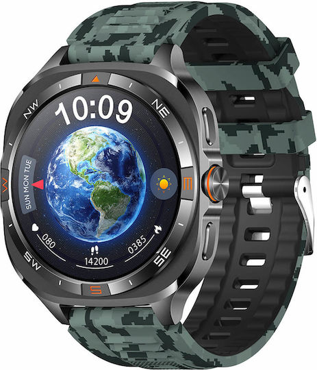 Microwear G400 Smartwatch με Παλμογράφο (Green Camo)