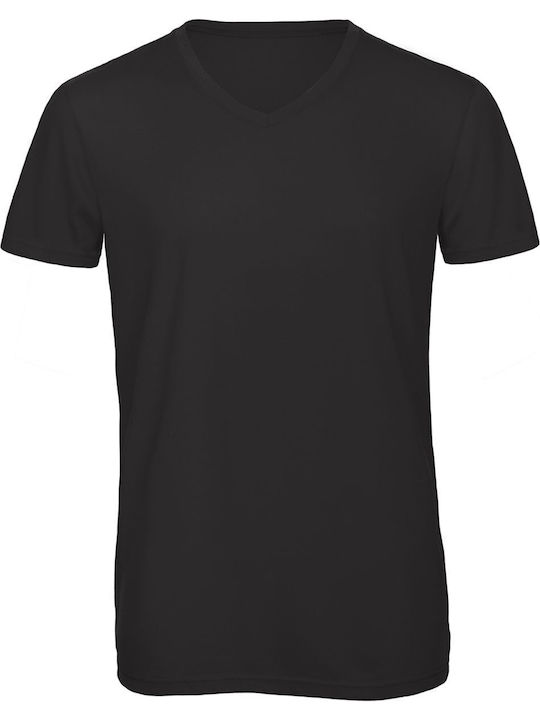 B&C Ανδρικό Διαφημιστικό T-shirt Κοντομάνικο Black