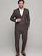 Elegante Мъжки Костюм Brown