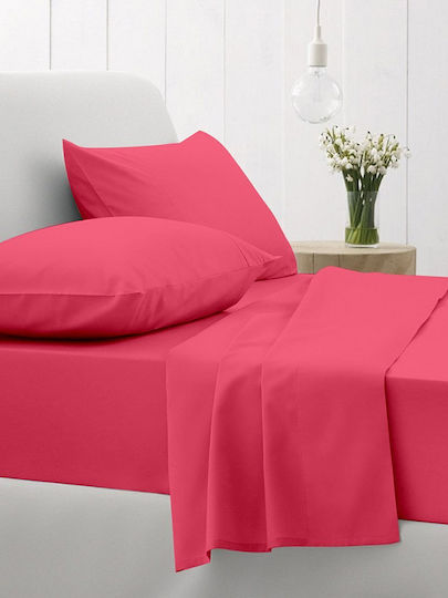 Sunshine Feelings 112 Σετ Σεντόνια King Size 260x270εκ. Fuchsia (4τμχ)