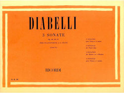 Ricordi Anton Diabelli 3 Sonates Op 32,33,37 Pe...
