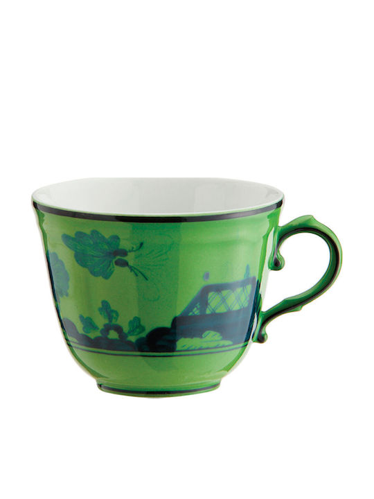 Ginori 1735 Porzellan Set Zwei Espresso Tassen Untertassen Oriente Italiano Malachit
