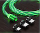 Vivid LED / Magnetic USB to Cable 2A Πράσινο