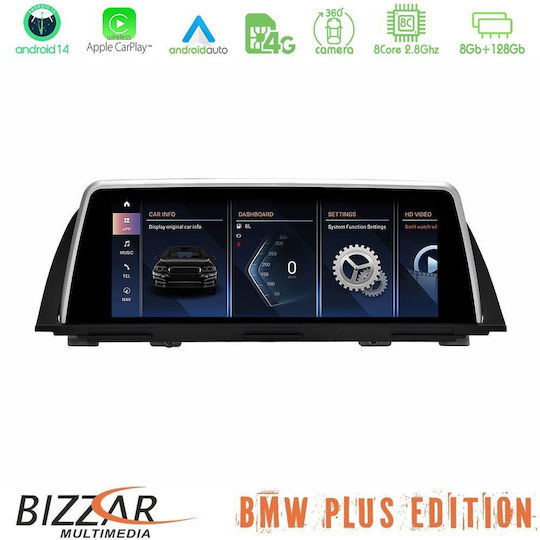 Bizzar Car Audio System for BMW Series 5 (F10) / Series 5 / F10 / F11 / Series 5 (F07) 2010 – 2012 (Bluetooth/USB/AUX/WiFi/GPS/Apple-Carplay/Android-Auto/CD) with Touch Screen 10.25"