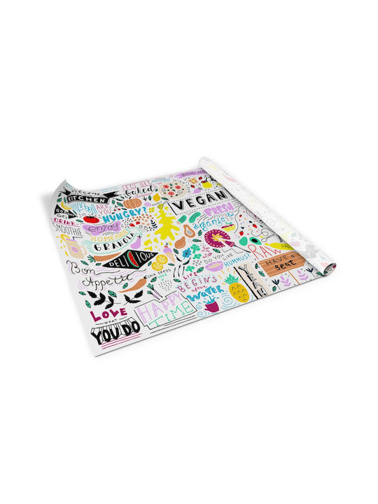 Autocolant Mat Dulapuri Mobilier Bucătărie Vegan Model 100x50 Cm