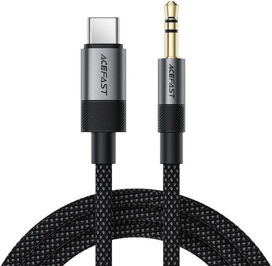 Acefast Braided USB 2.0 Cable USB-C male - 3.5mm Black 1m