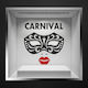 Carnaval Afișare Mască Neagră 65x60cm