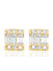 Metrongold Gold Stud Earrings with Stones
