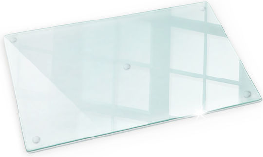 Tăviță De Tăiat De Bucătărie Dreptunghiulară Absolut Transparentă Din Sticlă Securizată 52x30 Cm
