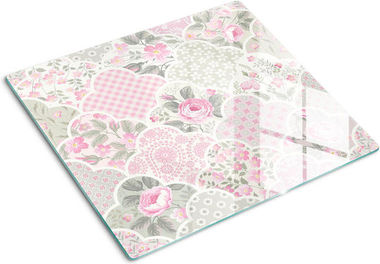 Glas Schneidebretter Druck Rosen Dekorationen 60x52 cm