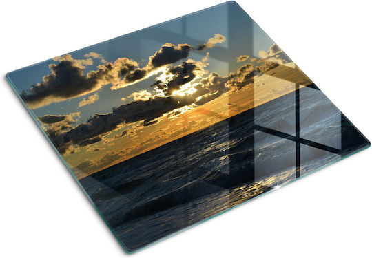 Schneidebrett Küchen Glas Sonnenuntergang Über Das Meer 60x52 cm