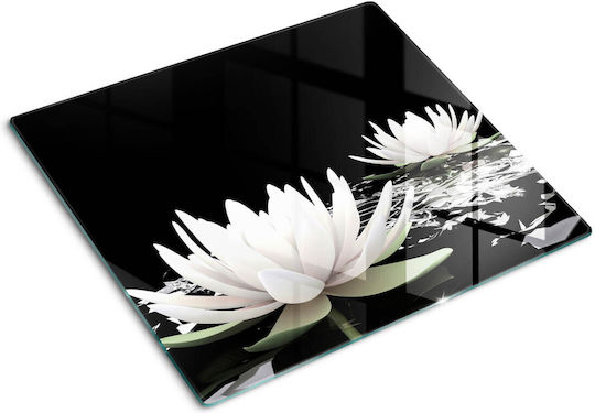 Schneidebrett aus Glas für Küche mit gehärtetem Glas Wasserlilien 60x52 cm Schneidebrett aus Glas für Küche mit gehärtetem Glas Wasserlilien 60x52 cm