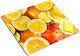 Glas Schneidebrett Schutzplatte Für Küchenarbeitsplatte Gebrühtes Glas Orangen 60x52 cm