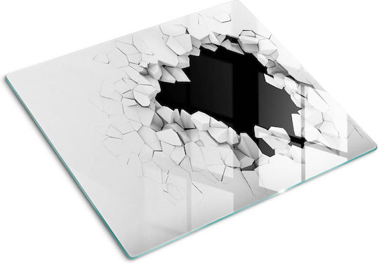Tăviță Decorativă Din Sticlă Pentru Bucătărie Sticlă Securizată Cu Orificiu Pentru Perete 60x52 Cm