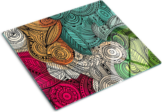 Decorative Glass Kitchen Board High Quality Abstract Pens 60x52 Cm