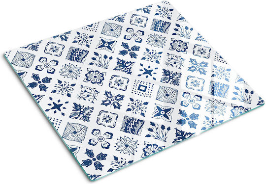 Glas Schneidebrett Küche Druck Hartes Glas Blumenmuster 60x52 cm