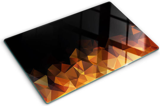 Glas Schneidebrett Küchen Modernes Design Geschliffenes Glas Abnehmbar 80x52 cm