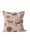 Beauty Home Kinder Wurfkissen Tier Dschungel Braun 40x40cm