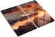 Glas Schneideplatte Servierplatte Berg des Westlichen Sonnen 2x30x52 cm