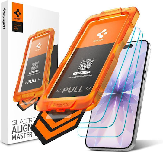 Spigen Alm Glas.tr Slim 3 Броя iPhone 17 Прозрачен