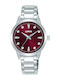 Lorus Women's Watch with Red Metal Bracelet